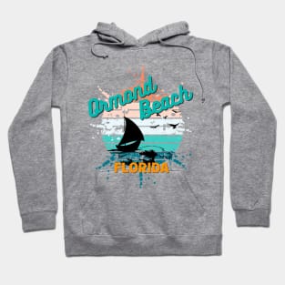 Ormond Beach Florida Retro Exploding Sunset Hoodie